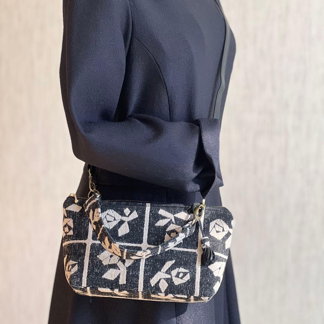 ミナペルホネンLulu beige 持ち手付きショルダーバッグMB601-093