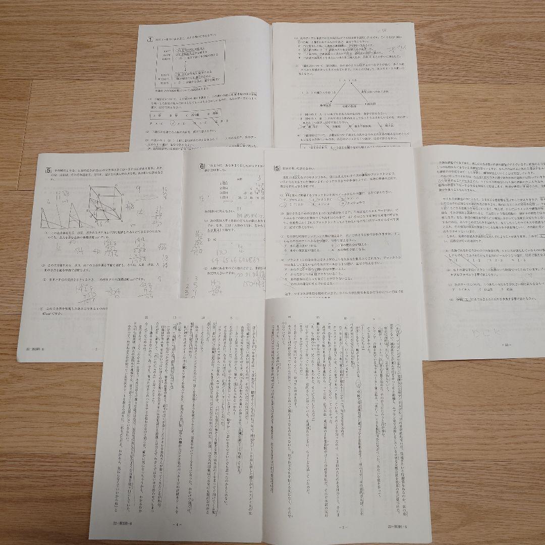 SAPIX 小6 組分け マンスリーテスト 合格力判定 2022年 1年分 - メルカリ