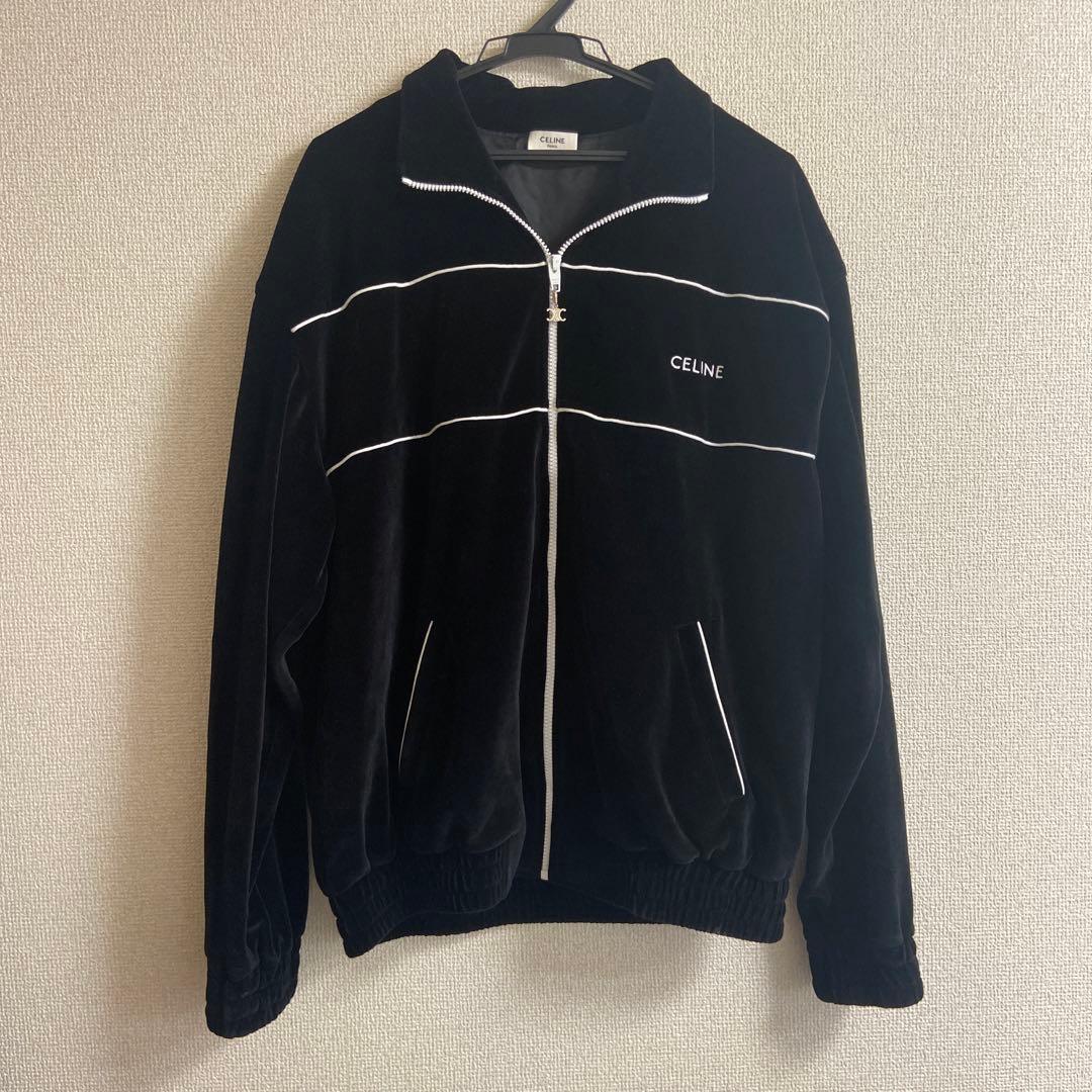 CELINE セリーヌ トラックジャケット ベロア ベルベット ジャージ 黒