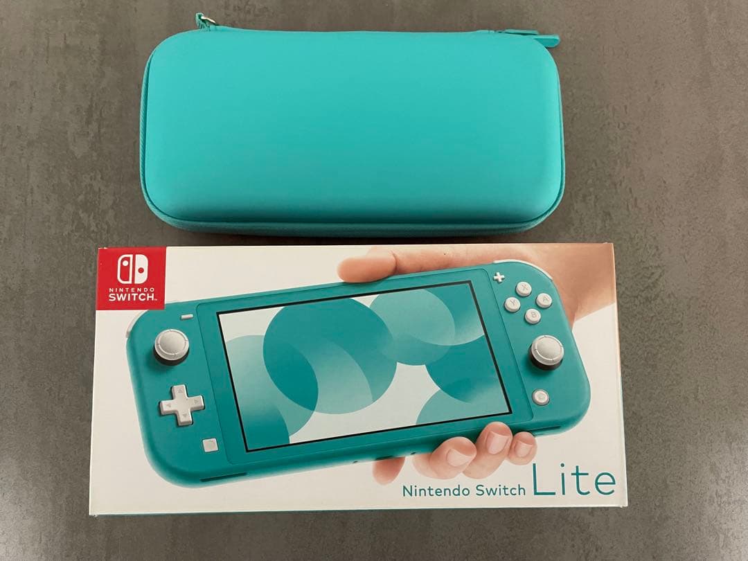 Nintendo Switch Lite ターコイズ キャリングケース付き Nintendo Switch Lite用 キャリーケース ガラスフィルム 2点セット