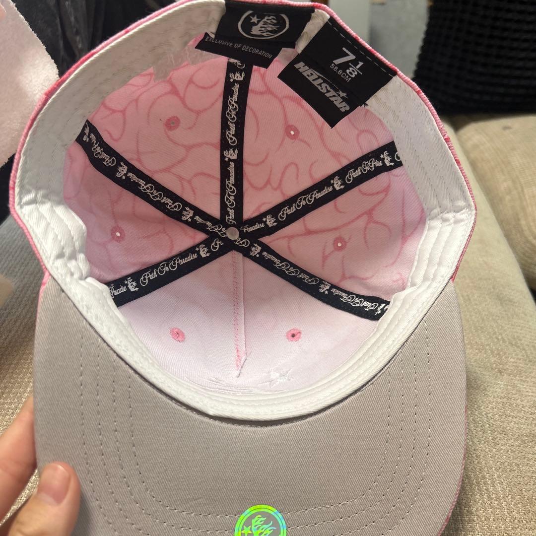 Hellstar Studios fitted hat キャップ ピンク - メルカリ