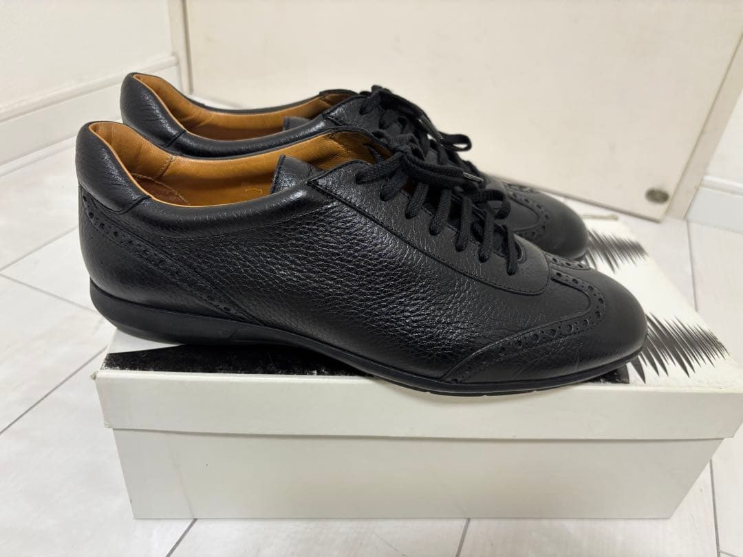 SATOSHI 様専用:Moreschi モレスキー ブラック レザースニーカー