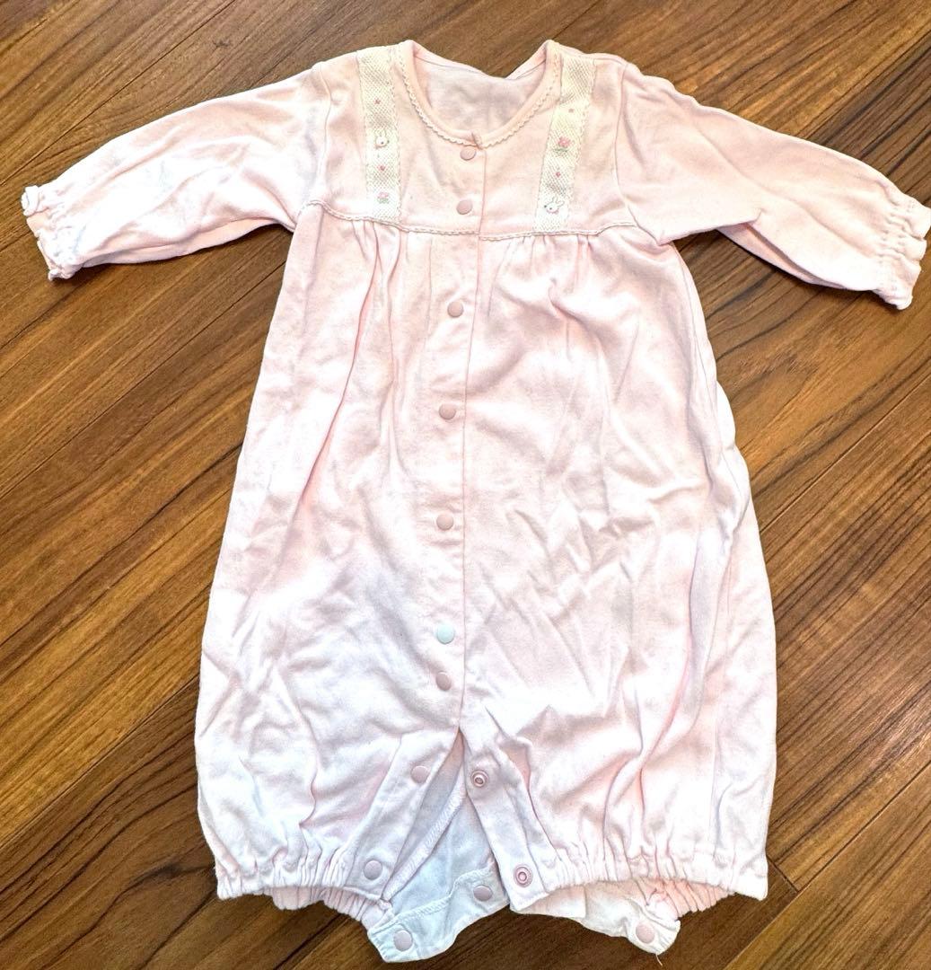 ファミリア ロンパース 50-60 ピンク - メルカリ