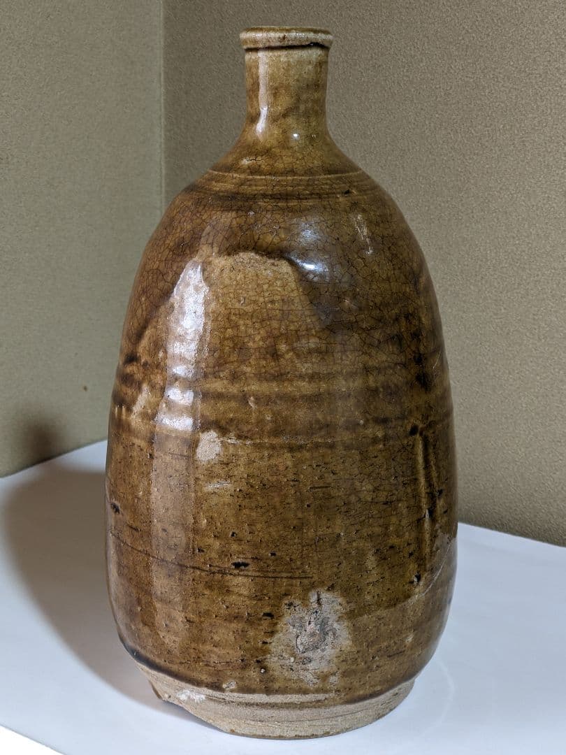 ♢古瀬戸 酒器 灰釉徳利 江戸時代初期〜桃山時代 一輪挿し 花器 骨董品