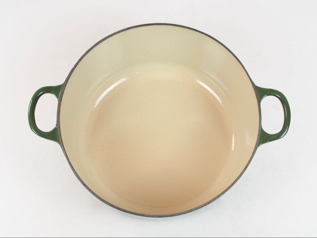ル・クルーゼ ココットロンド モスグリーン24cm ホーロー 両手鍋