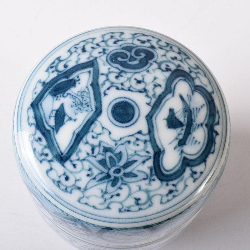 中国染付山水文茶壷茶心壷時代箱付VR5973