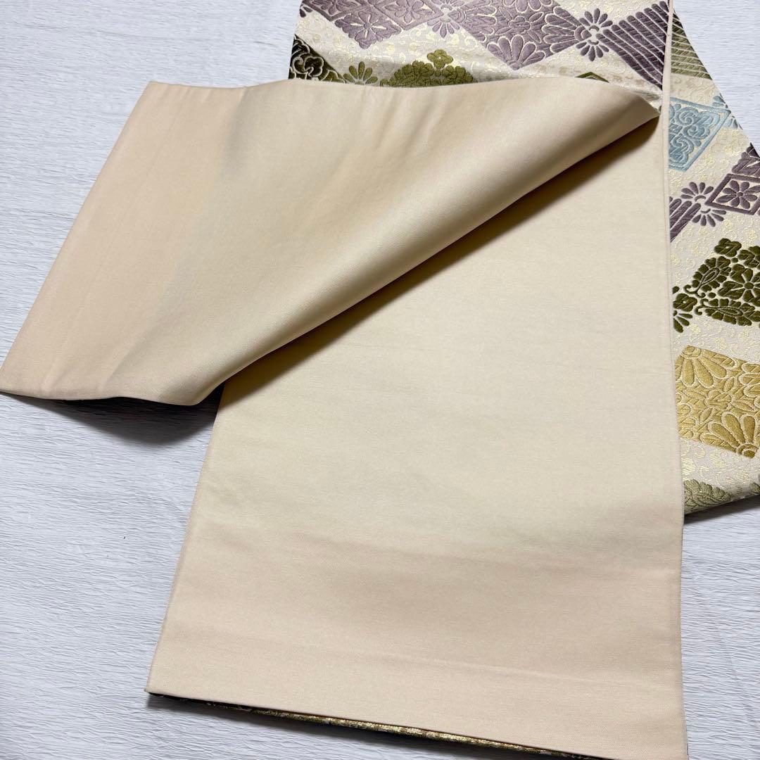 m-26 花菱 七宝 袋帯 正絹 六通 未使用極美品 - メルカリ