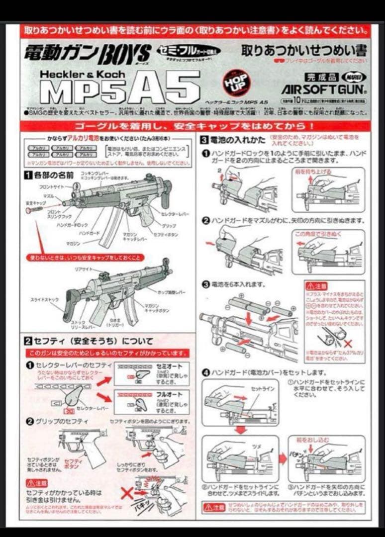 東京マルイ カスタム品 H&K MP5A5 電動ガン 金属ピニオンギア 軽量化