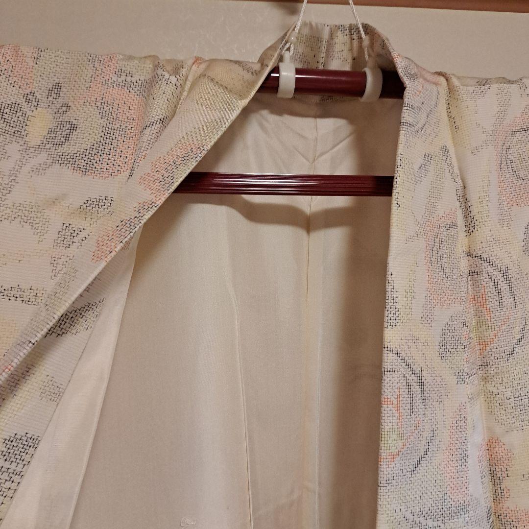 nao様専用 普段着物 紬 クリーム色 M 肩身丈159 +有松絞り浴衣 - メルカリ
