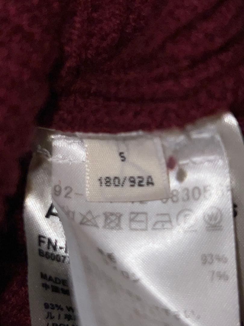 Acne Studios バーガンディ ジップアップニット サイズS - メルカリ