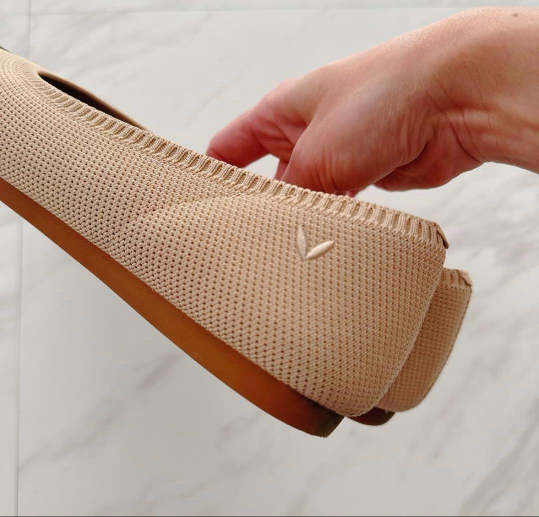 VIVAIA 38 24cm ニットパンプス バイカラー ベージュ ビバイア - メルカリ