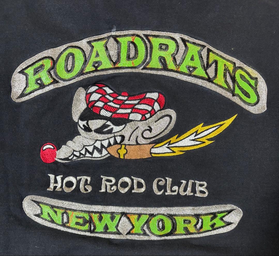 ROADRATS ホットロッドクラブ 刺繍スウェット ヘインズ Hanes