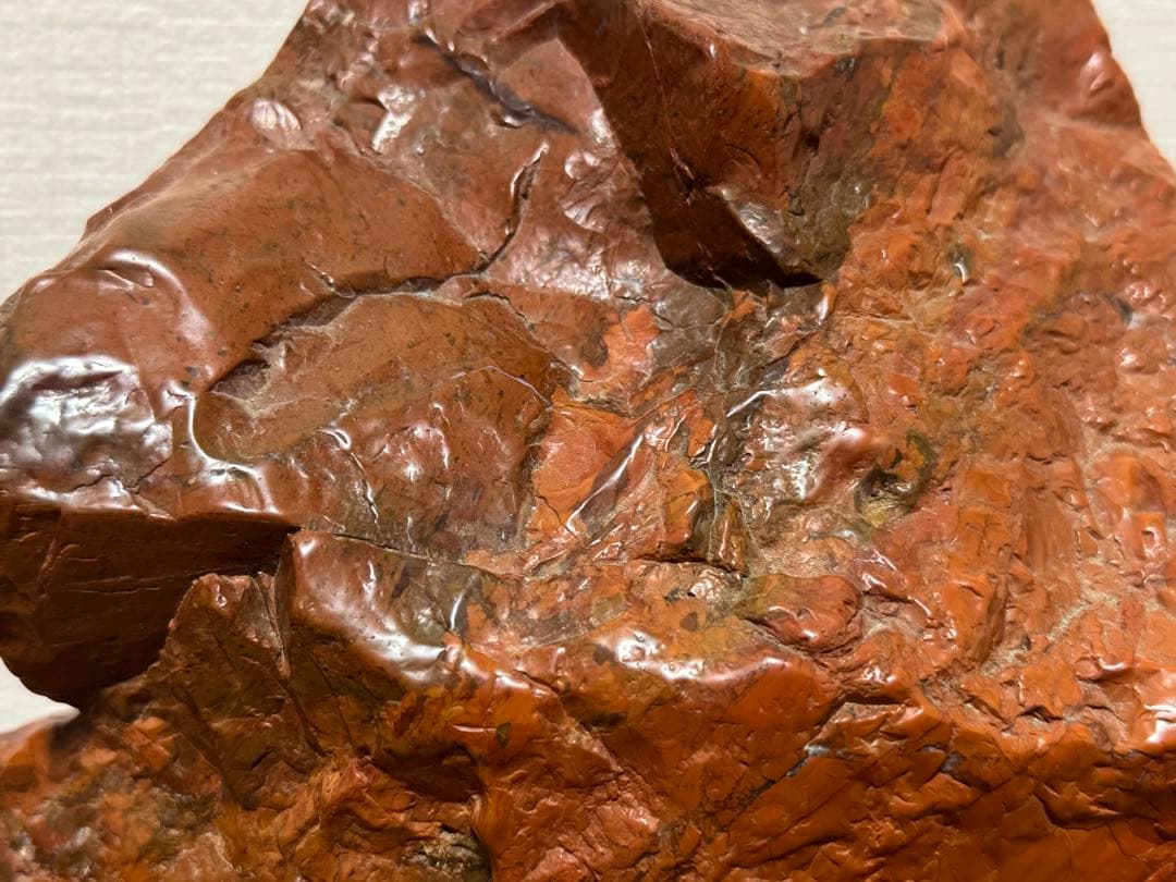 大型 佐渡 赤玉石 赤石 鑑賞石 水石 盆石 錦紅石 錦石天然石 黒色台座