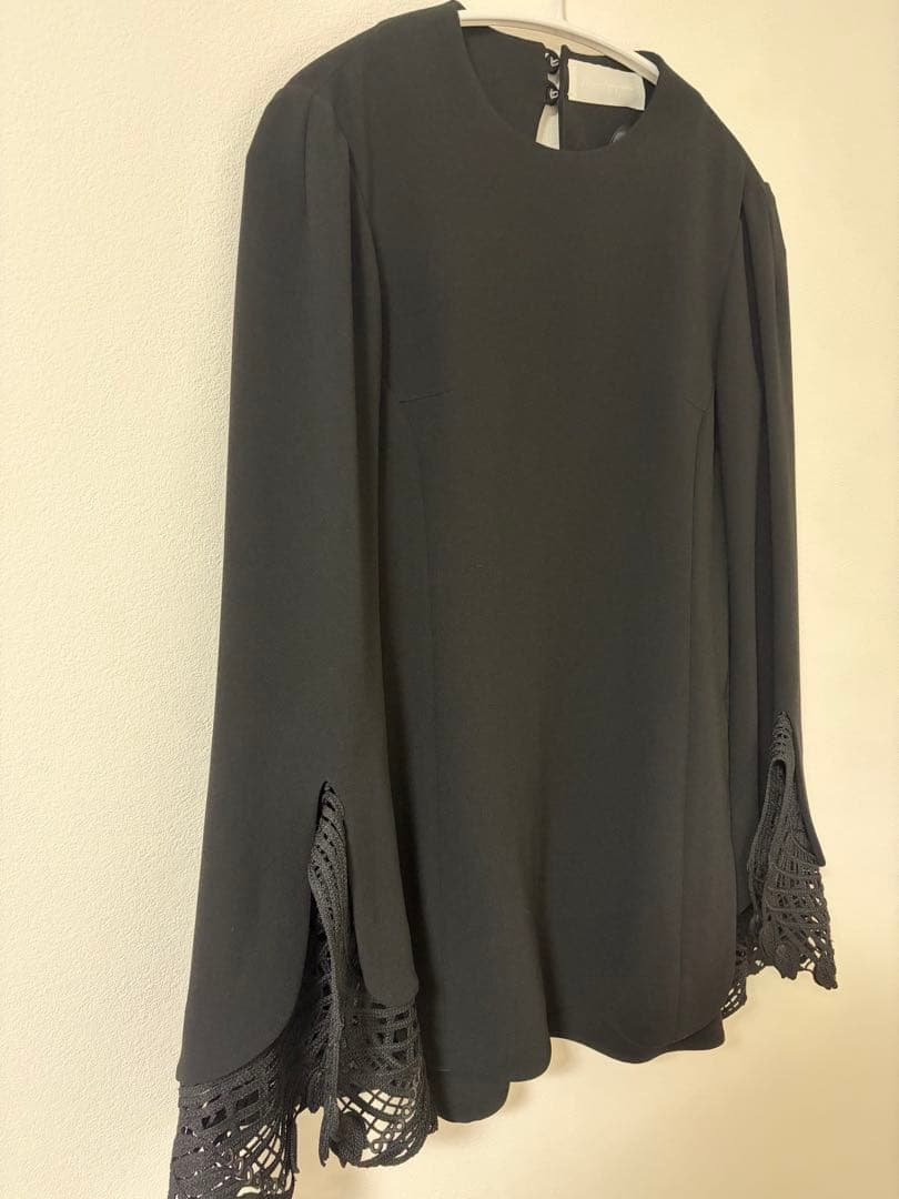 mame kurogouchi マメクロゴウチ レース カフス ブラウス 黒 - メルカリ