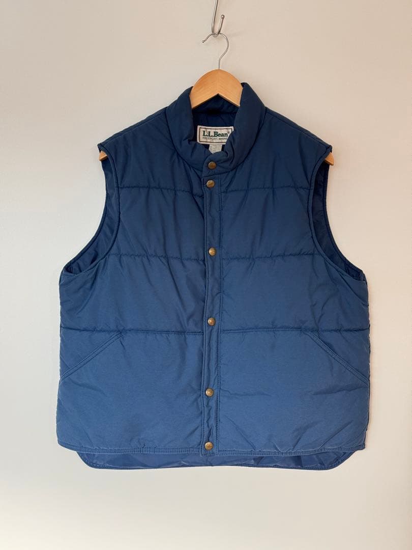 【美品】80's エルエルビーン L.L.Bean 中綿ベスト L ネイビー