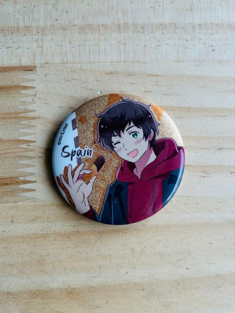ヘタリア スペイン グリッター缶バッジ 食べ歩き - メルカリ