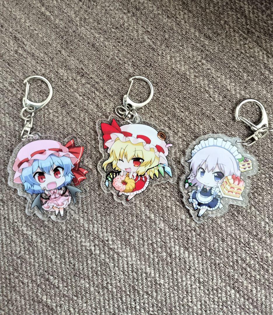 ほぼ新品！】東方Project レミリア フランドール 咲夜キーホルダー