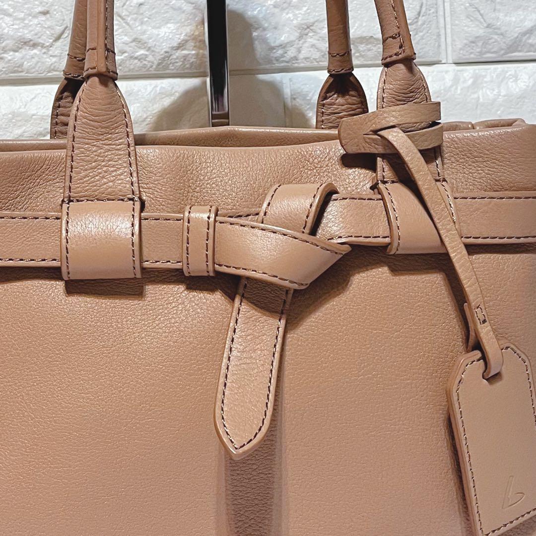 限定色 美品】土屋鞄 レザー ハンドバッグ ミニトート キャメル