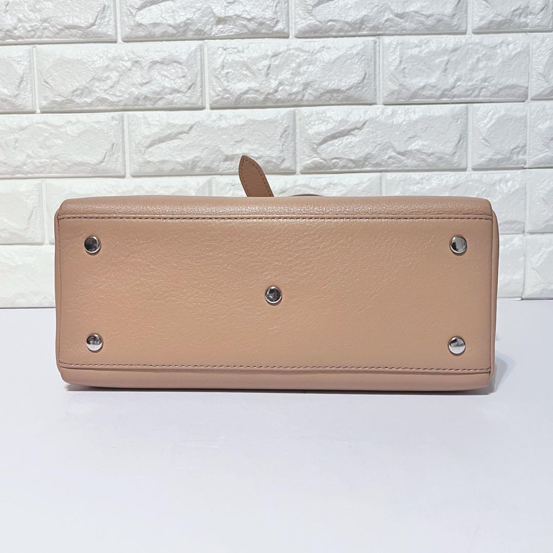 限定色 美品】土屋鞄 レザー ハンドバッグ ミニトート キャメル