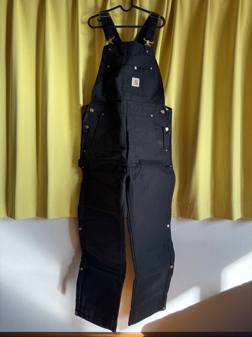 USカーハート ダブルニー オーバーオール キルティング ブラック カーハート ダック オーバーオール キルティングライナー R02 BLK 表記