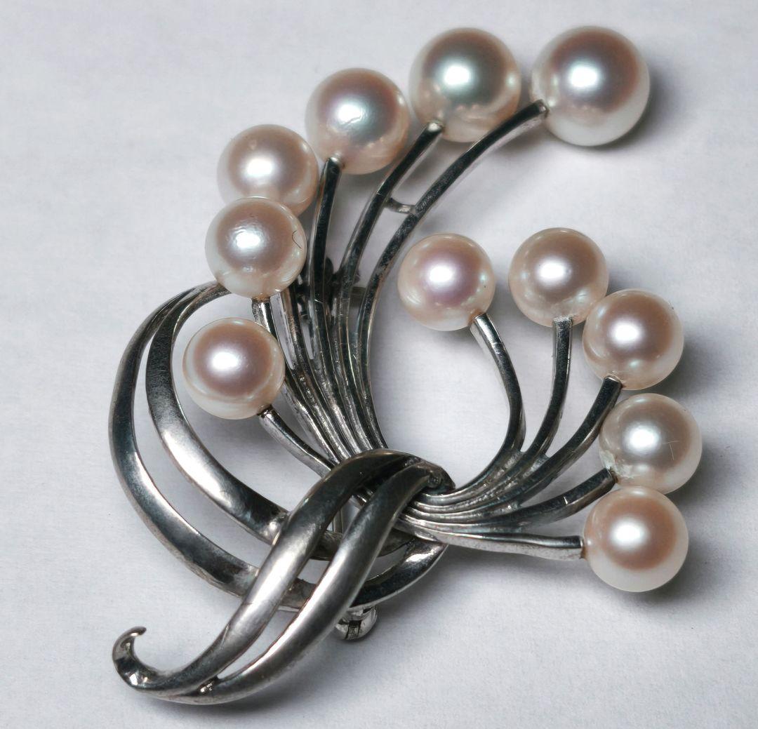 美品 最高級】ミキモト ブローチ パール 花束 11珠 皇室御用達 正規品