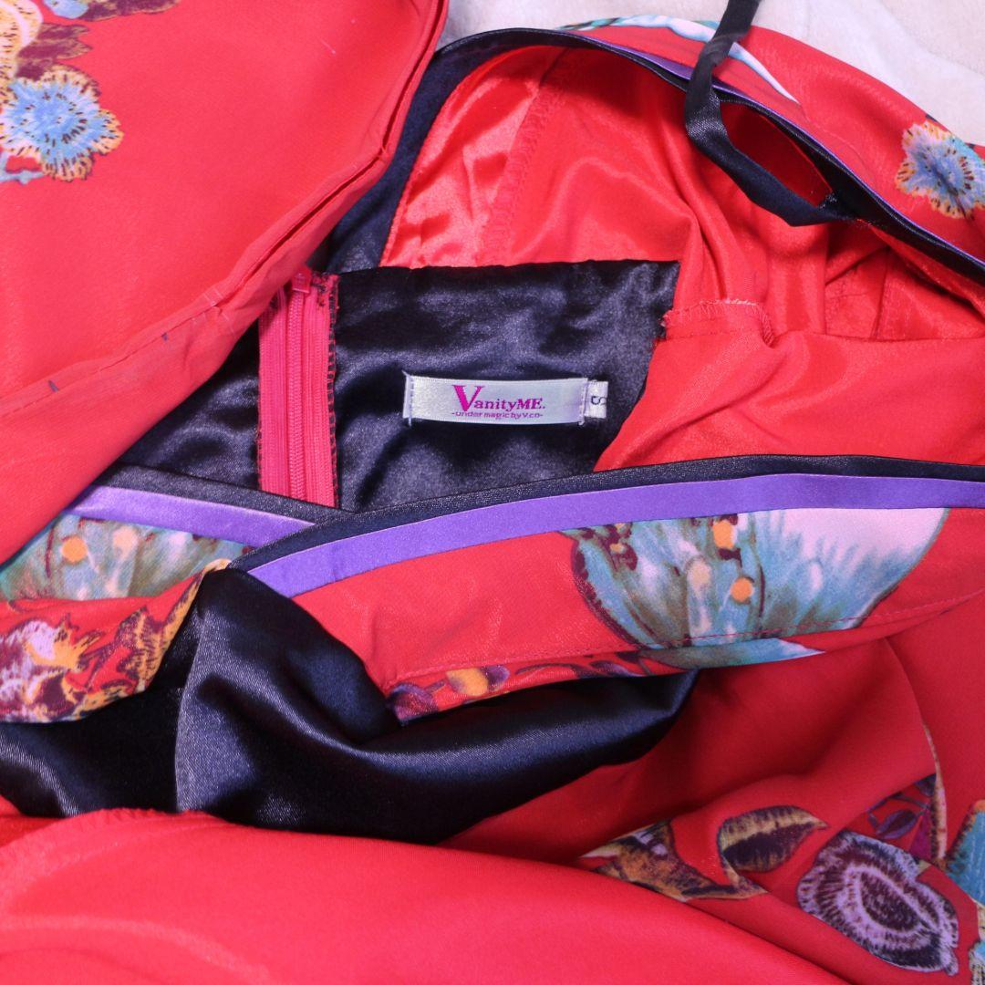 美品 vanityME 花魁 コスチューム 赤 和柄 本格和装 着物 花魁ドレス