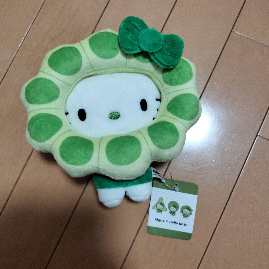 藻類デザイン ハローキティ ぬいぐるみ タグ付き 万博 日本館 - メルカリ