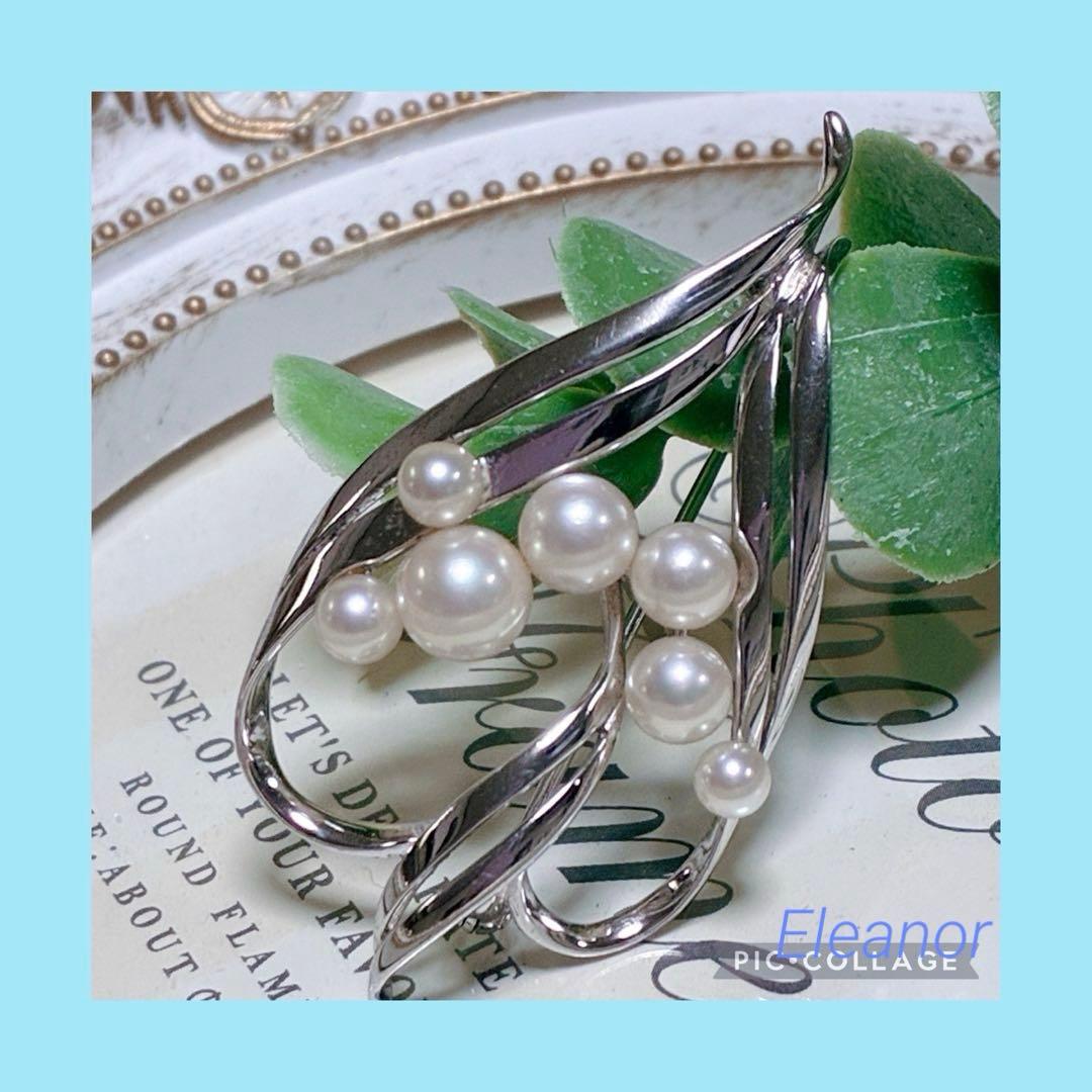 ミキモトブローチ✨エレガントなリーフモチーフ fukuoka-gem-market_2200000434456