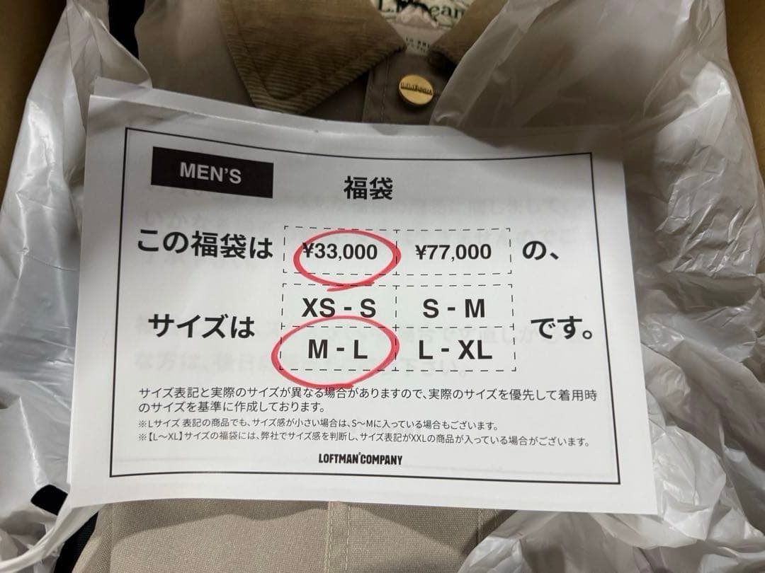 ロフトマン LOFTMAN 福袋 M-Lサイズ - メルカリ