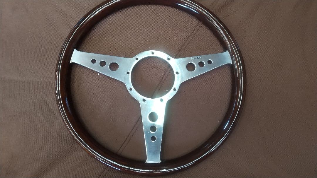 モトリタ マホガニー ステアリングホイール 37.5cm 美品