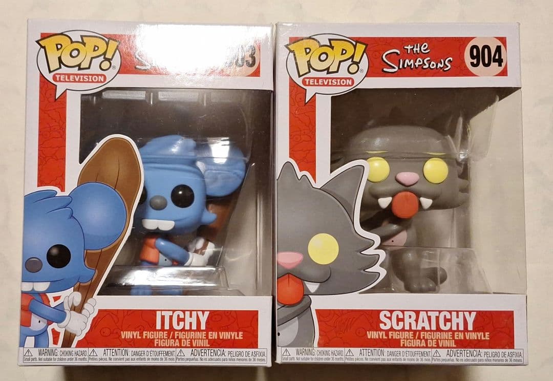 ファンコPOP シンプソンズ　イッチー&スクラッチーセット Amazon.com: Funko Simpsons Treehouse of Horror Itchy and Scratchy