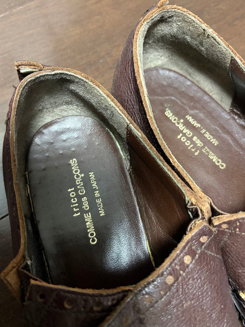 COMME des GARCONS】コムデギャルソン／スタッズ付レザーシューズ