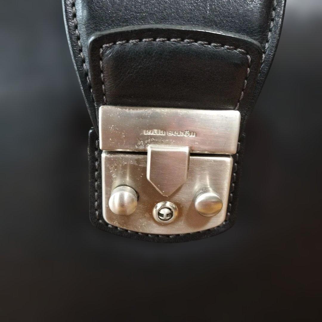 ブラックレザー ビジネスバッグ ドクターバッグ ミラショーン メンズ