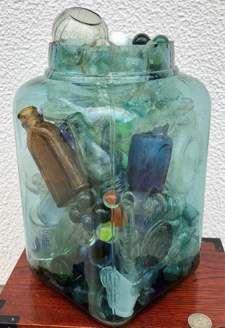 24 レトロ瓶 サンキャッチャー 海苔瓶 いろいろ キラキラ ガラス