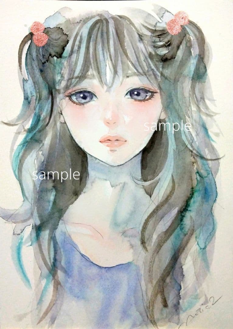 専用　絵画　原画　手描きイラスト　ドローイング　女の子　美人画