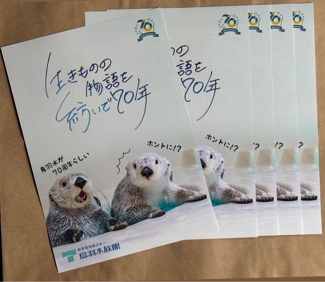 鳥羽水族館 70th 記念 チラシ ラッコ メイ キラ 5枚 - メルカリ