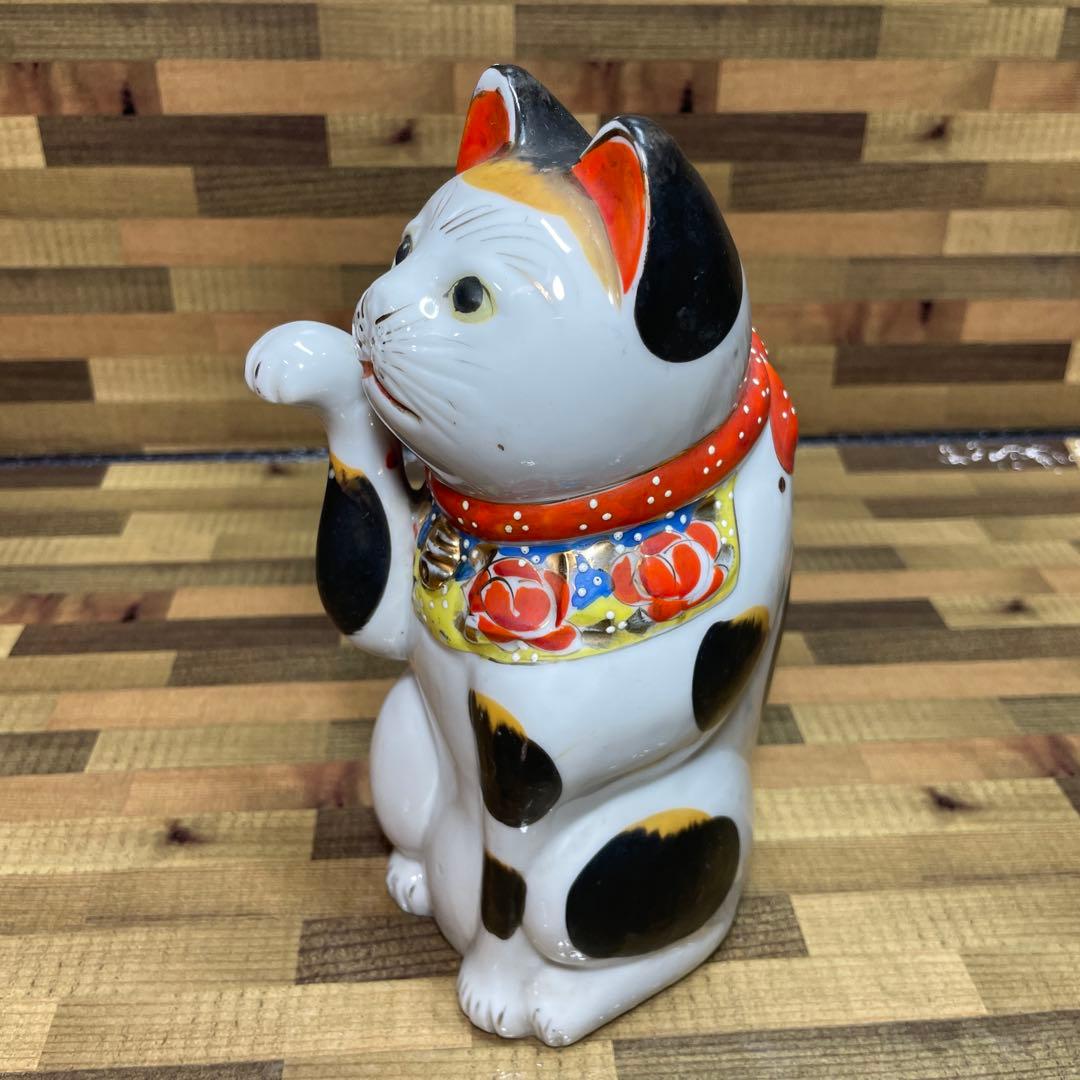 招き猫 まねきねこ 縁起物 置物 昭和 レトロ ヒビあり - メルカリ