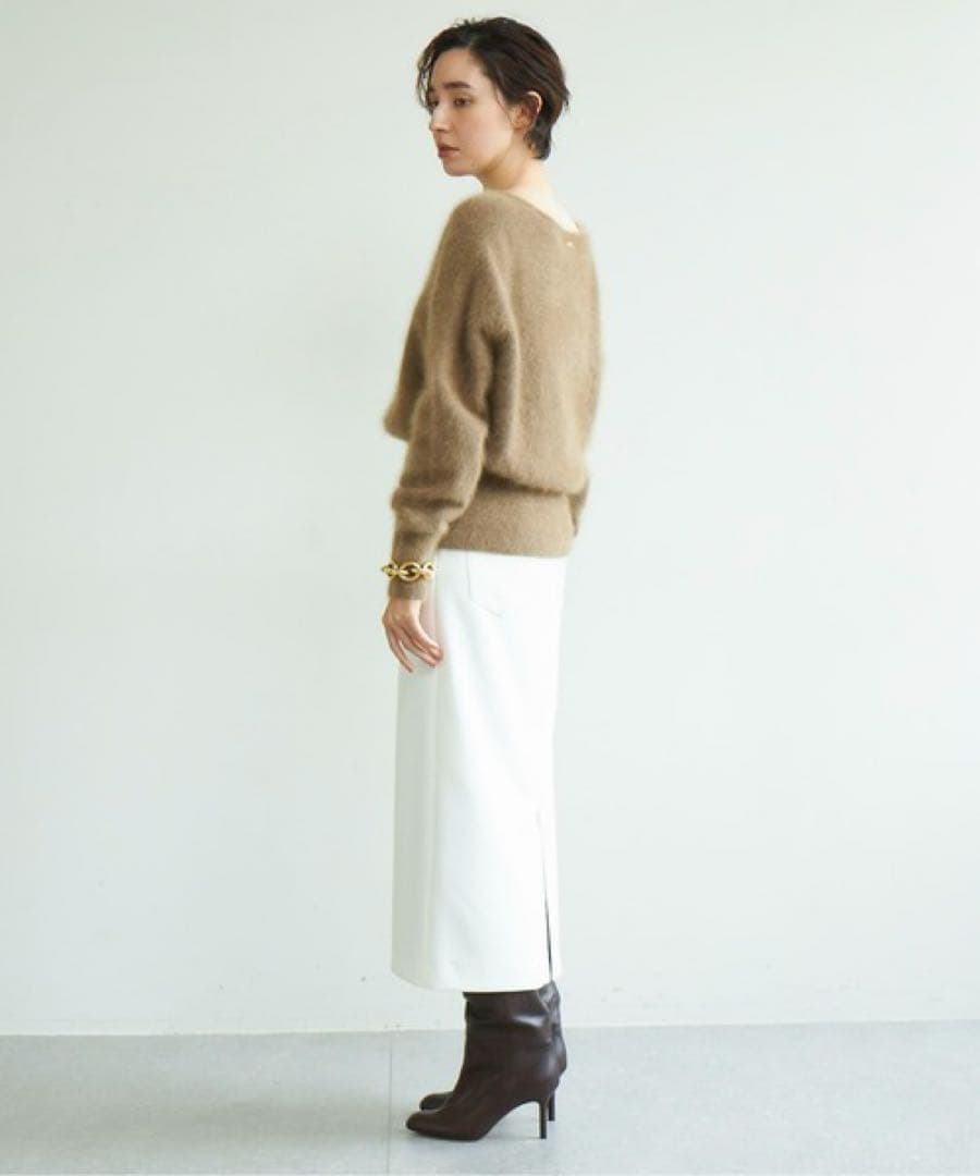 美品 ガリャルダガランテ キーネックラクーンニット ふわふわ柔らか