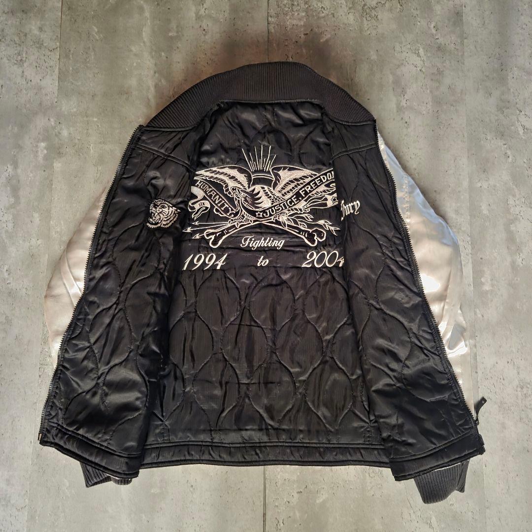 古着 NEIGHBORHOOD リバーシブルスタジャンキルティング両面刺繍 黒M