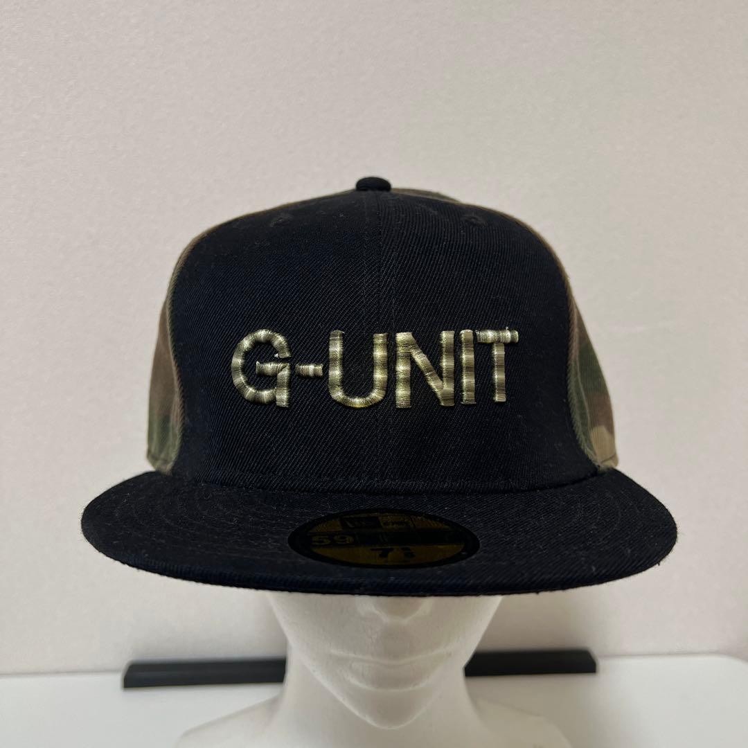 G-UNIT NEW ERA キャップ クレイジーパターン 迷彩 刺繍 75/8