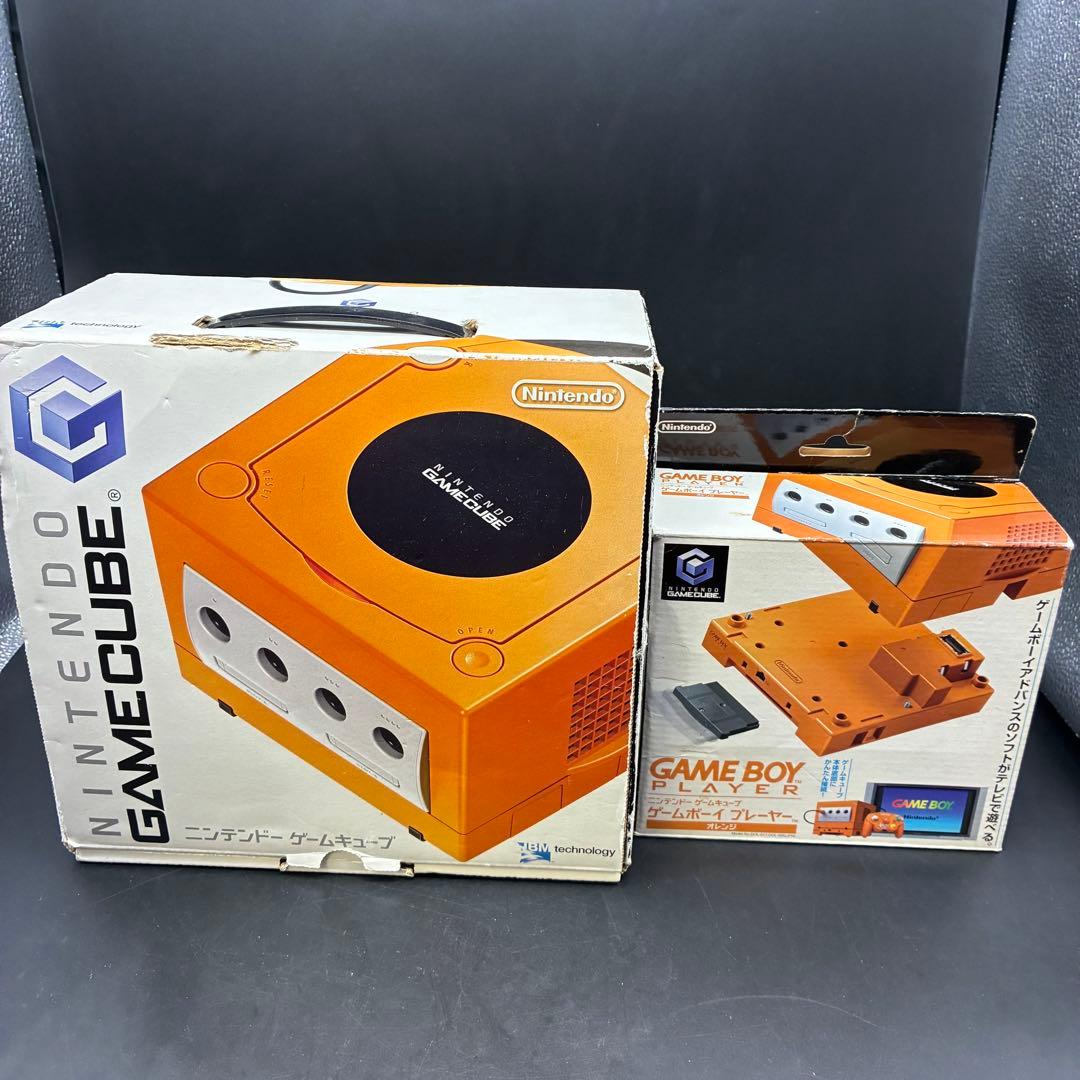 動作OK】任天堂 ゲームキューブ オレンジ本体&ゲームボーイプレーヤー