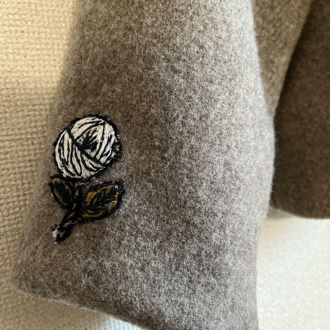 ミナペルホネン rosy モカ ウール ジャケット コート 総裏