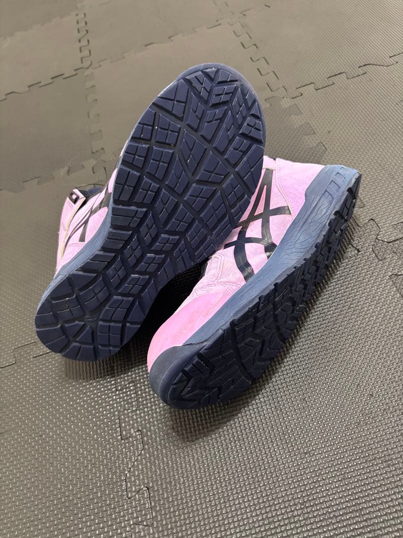 ASICS ハイカット安全靴 ピンク/ネイビー 限定カラー - メルカリ