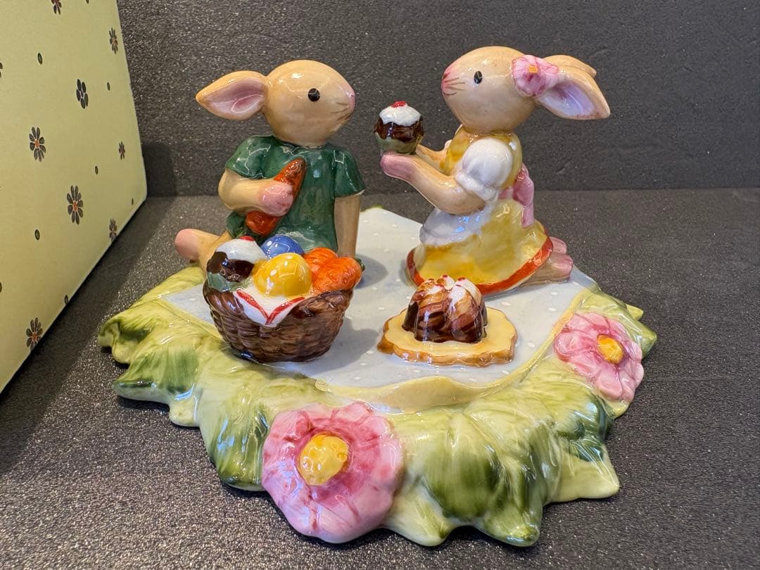 レア箱付】ビレロイ&ボッホ うさぎ 置物 ピクニック イースター - メルカリ