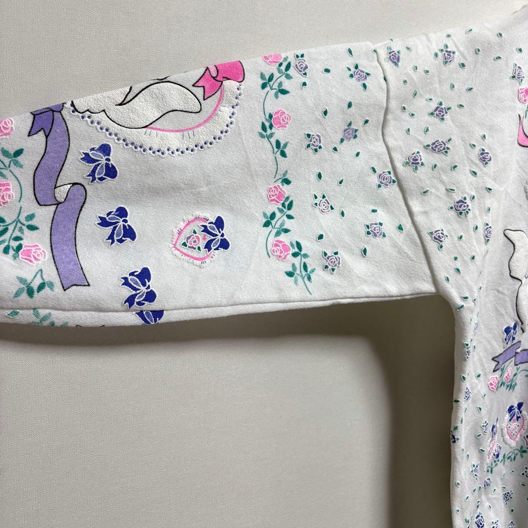 USAvintageアメリカ古着 発泡プリント猫ちゃんハートデザインスウェット