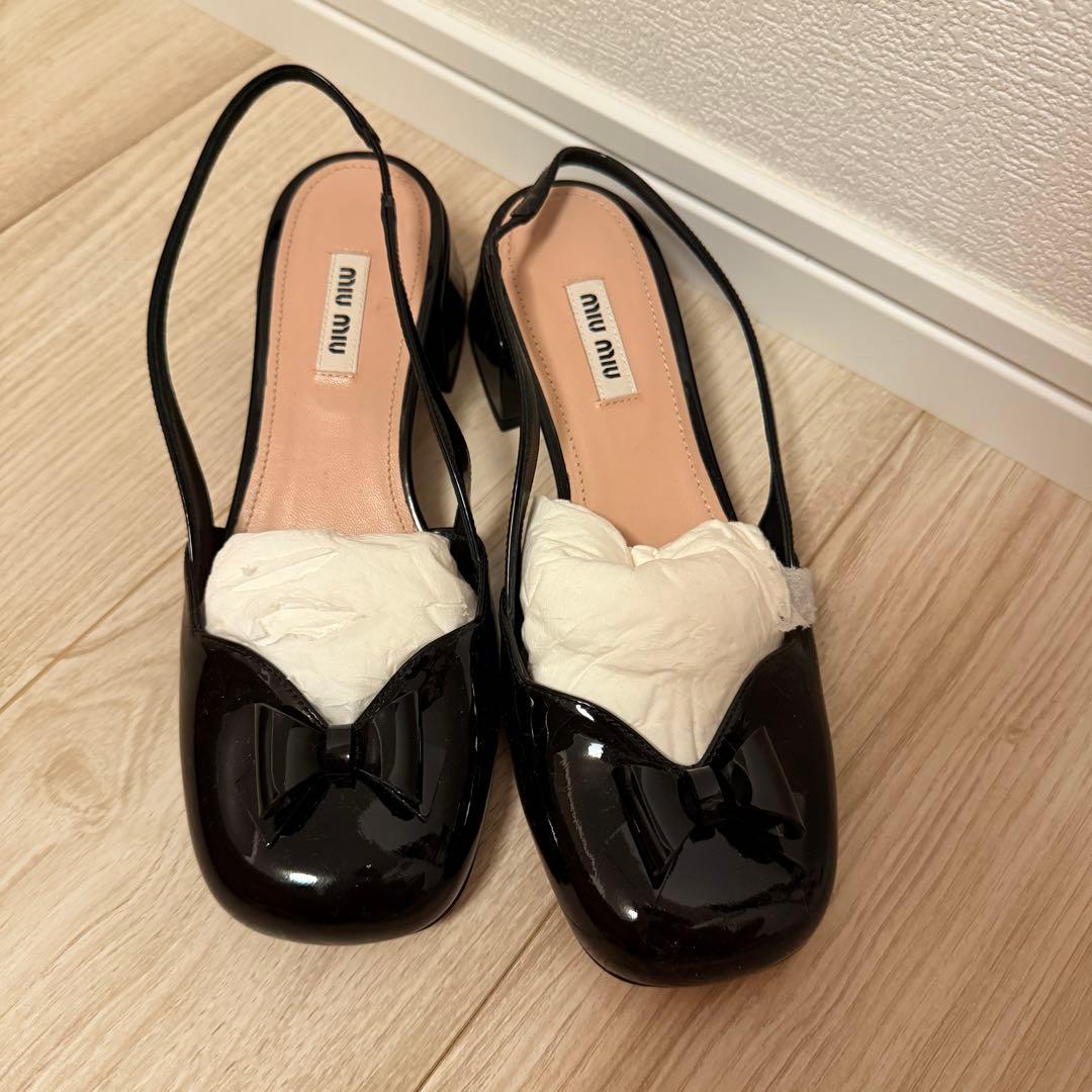 miu miu ブラックリボンサンダル 37 楽天市場】リボン（ブランドミュウミュウ）（サンダル｜レディース靴