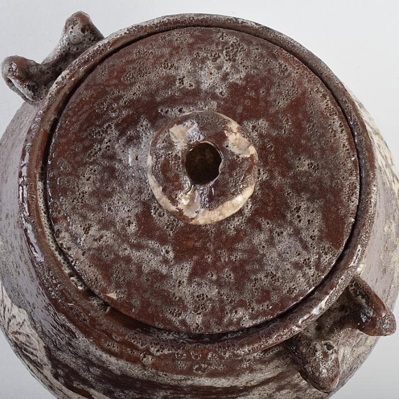 茶道具 加藤唐九郎（一ム斎）作 鼡志野算玉 水指 清水公照極め箱