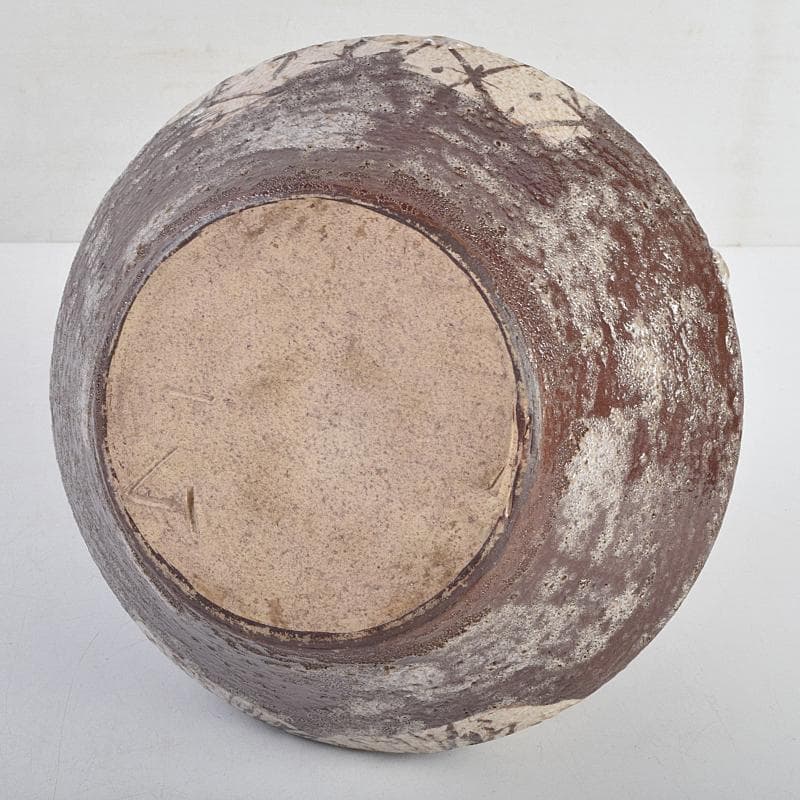 茶道具 加藤唐九郎（一ム斎）作 鼡志野算玉 水指 清水公照極め箱