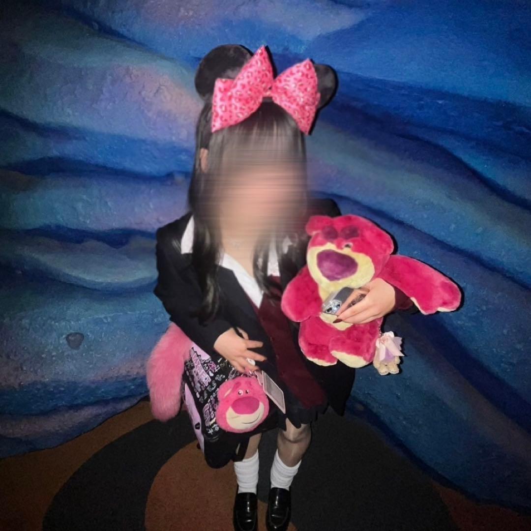 ディズニー カチューシャ ピンク ヒョウ柄 レア リボン Jk - メルカリ