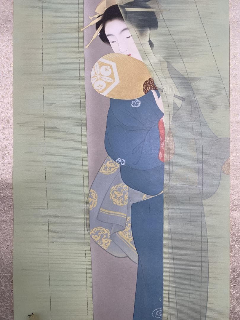 k*n様 上村松園【複製】『新蛍』限定84/200 共箱 美品